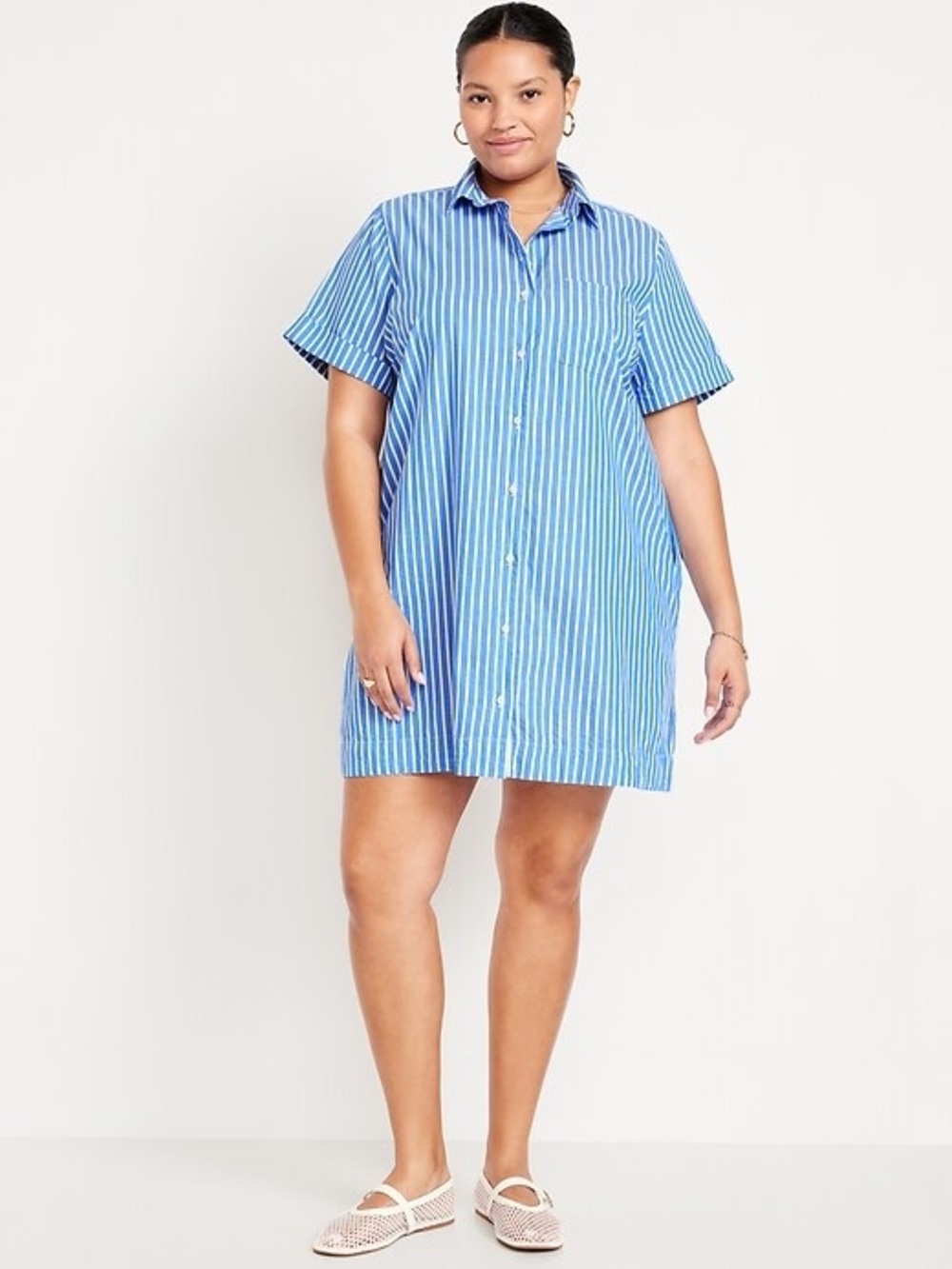 NWT Old Navy Pinstripe Shirt Dress Women's size 4X